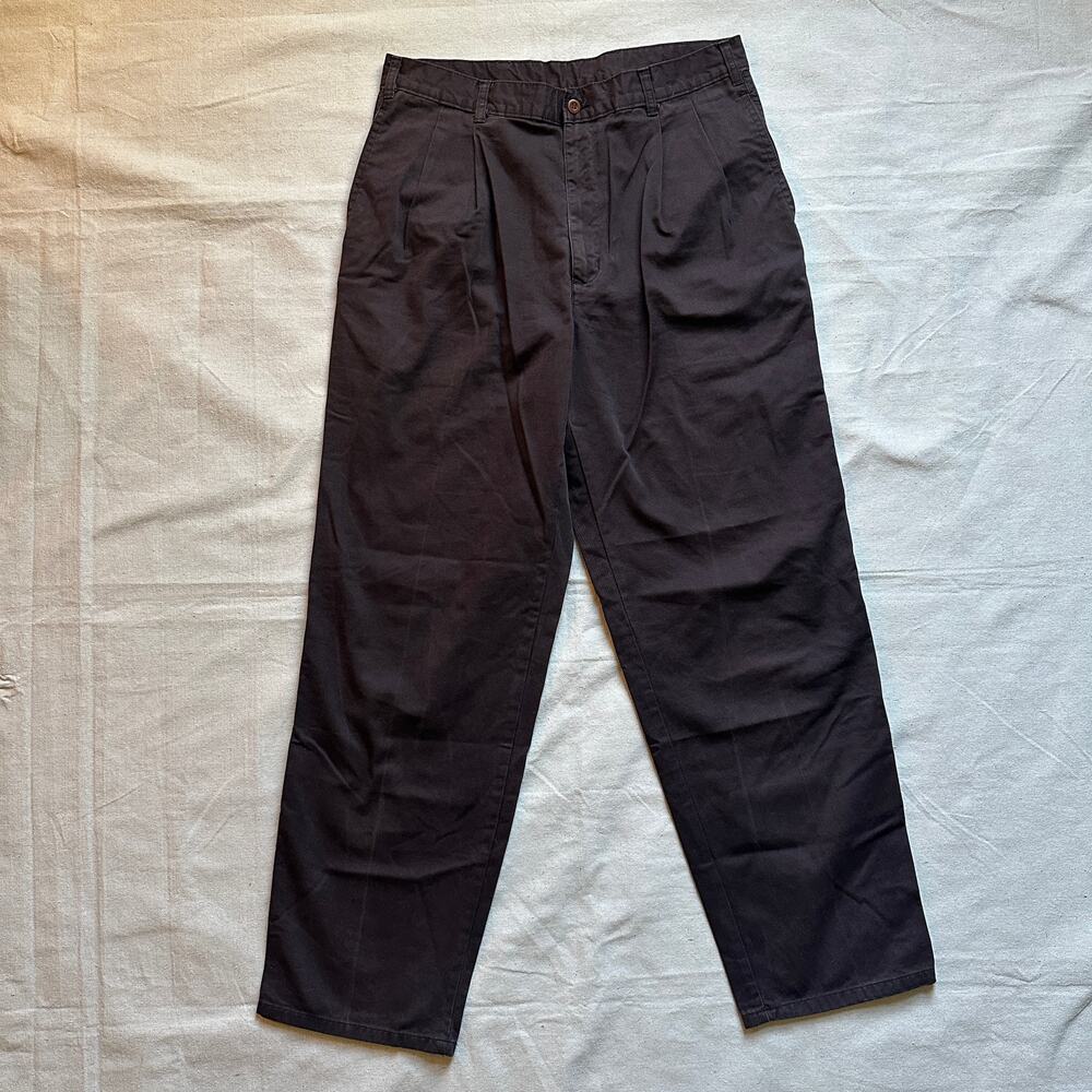 Vintage 90s y2k Dockers Dress Pants Double Pleated Classic Fit Size 34x32 Brown